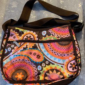 Lesportsac Classic Hobo Brown and Multi Color Flor